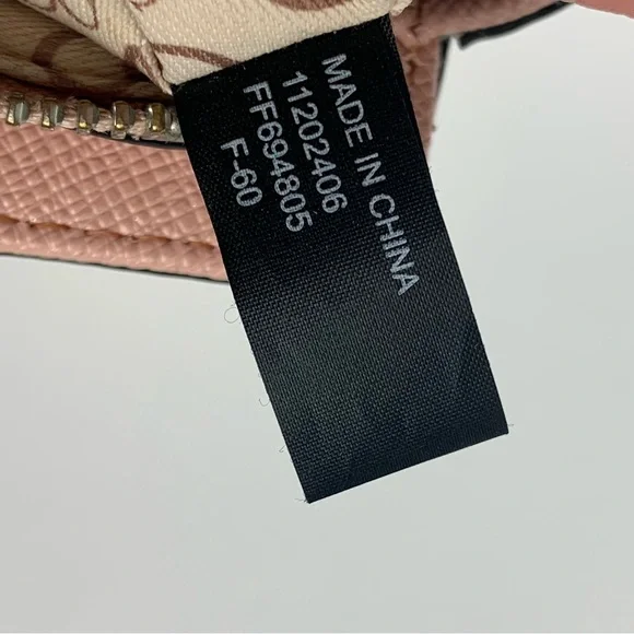 Guess Handbag Y2k Salmon Pink Double Handle Tote Satchel Bag PVC Purse - Picture 16 of 16